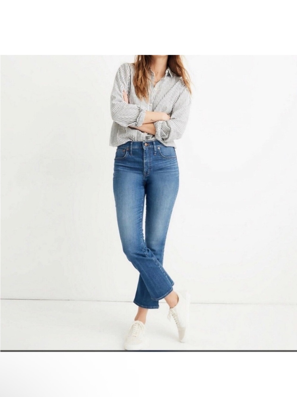 Madewell Cali Demi Boot Cut Jeans in Blue Waist 29